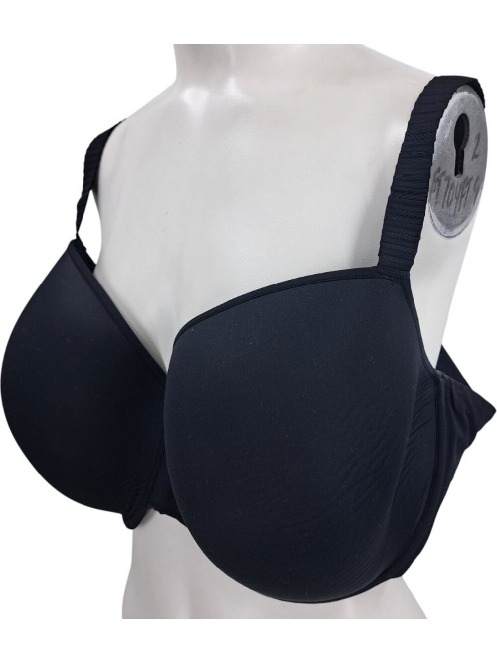 ThirdLove 24/7 Classic T-Shirt Bra Size 42F Black Underwire Lined Adjustable